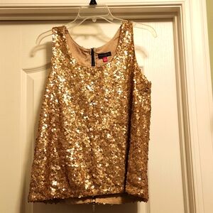 Vince Camuto gold sequin top